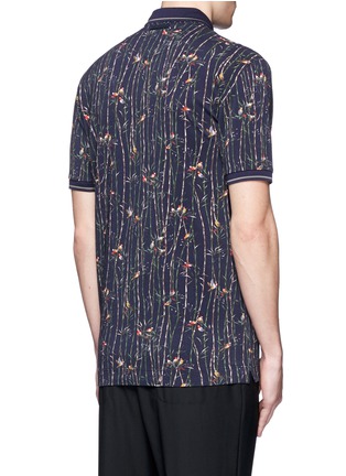 Back View - Click To Enlarge - - - Bird and bamboo print polo shirt