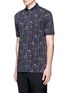 Front View - Click To Enlarge - - - Bird and bamboo print polo shirt