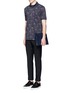 Figure View - Click To Enlarge - - - Bird and bamboo print polo shirt