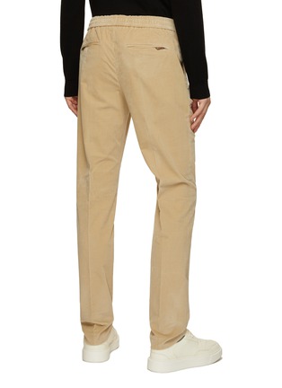 Back View - Click To Enlarge - PT TORINO - Drawstring Slim Fit Corduroy Jogger Pants
