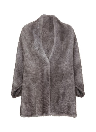 Main View - Click To Enlarge - SYMÉTRIE - Mink Knit Cape