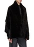 Front View - Click To Enlarge - SYMÉTRIE - Mink Knit Cape