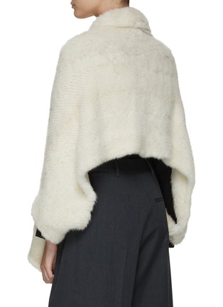 Back View - Click To Enlarge - SYMÉTRIE - Mink Fur Knit Cape