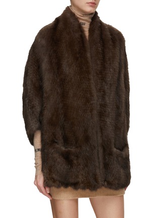 Front View - Click To Enlarge - SYMÉTRIE - Russian Sable Knit Stole