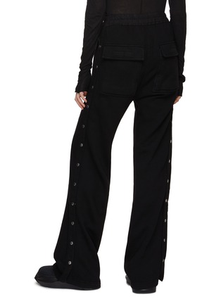 Back View - Click To Enlarge - RICK OWENS DRKSHDW - Pusher Snap Button Embellished Cotton Track Pants