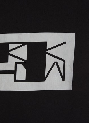  - RICK OWENS DRKSHDW - Logo Graphic Slit Front Hoodie