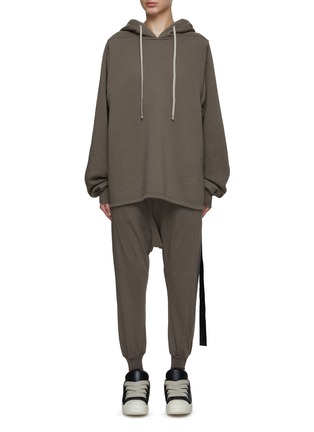 Main View - Click To Enlarge - RICK OWENS DRKSHDW - Slit Front Cape Sleeve Hoodie
