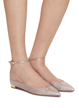 Figure View - Click To Enlarge - AQUAZZURA - Love Affair Skimmer Patent Leather Flats