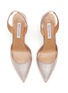 Detail View - Click To Enlarge - AQUAZZURA - 85 So Nude Patent Leather Slingback Pumps