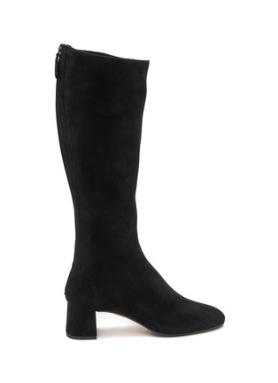 Main View - Click To Enlarge - AQUAZZURA - Saint Honore 50 Tall Suede Boots