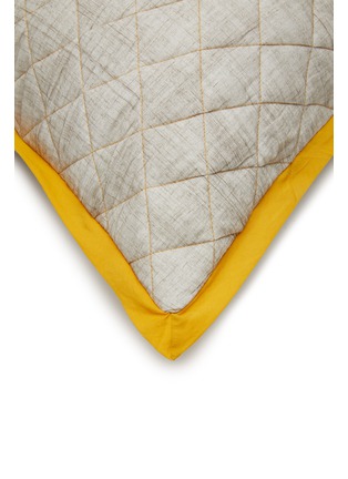 Detail View - Click To Enlarge - MALABAR BABY - Bandhini Pillowcase Set of 2 — Grey/Yellow