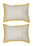 Main View - Click To Enlarge - MALABAR BABY - Bandhini Pillowcase Set of 2 — Grey/Yellow