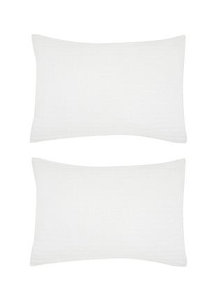 Main View - Click To Enlarge - MALABAR BABY - Greenwich Pillowcase Set of 2 — White