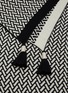 Detail View - Click To Enlarge - MALABAR BABY - Knitted Cotton Throw — Black/Winter White