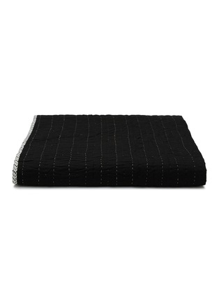Main View - Click To Enlarge - MALABAR BABY - Greenwich Bedspread — Black/White
