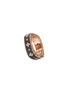 Detail View - Click To Enlarge - ROBERTO COIN - Venetian Princess Diamond Black Gold Rose Gold Ring — 14cm