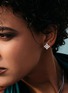 Detail View - Click To Enlarge - ROBERTO COIN - Diamond Princess Diamond White Gold Earrings