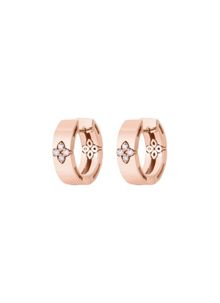 Main View - Click To Enlarge - ROBERTO COIN - Love in Verona Diamond 18K Rose Gold Earrings