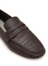 EQUIL - London Croc Embossed Leather Penny Loafers