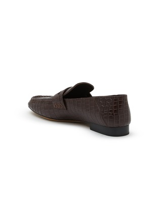  - EQUIL - London Croc Embossed Leather Penny Loafers
