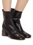 Figure View - Click To Enlarge - EQUIL - Budapest Wood Heel Leather Ankle Boots