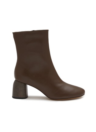 Main View - Click To Enlarge - EQUIL - Budapest Wood Heel Leather Ankle Boots