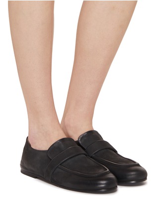 Figure View - Click To Enlarge - MARSÈLL - Steccoblocco Leather Loafers