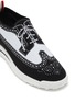 Detail View - Click To Enlarge - THOM BROWNE  - Brogue Knit Sneakers