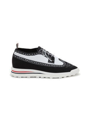 Main View - Click To Enlarge - THOM BROWNE  - Brogue Knit Sneakers