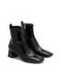 Detail View - Click To Enlarge - SERGIO ROSSI - 45 Latex Stretch Leather Ankle Boots