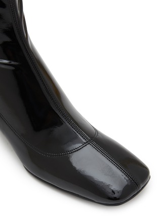 Detail View - Click To Enlarge - SERGIO ROSSI - 45 Latex Stretch Leather Ankle Boots