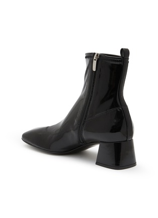  - SERGIO ROSSI - 45 Latex Stretch Leather Ankle Boots