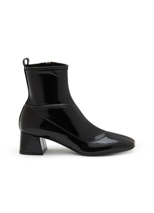 Main View - Click To Enlarge - SERGIO ROSSI - 45 Latex Stretch Leather Ankle Boots