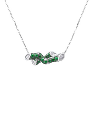 Main View - Click To Enlarge - MAISONALT - Forest Alt Woody 18K Gold Diamond Tsavorite Double Pendant Necklace