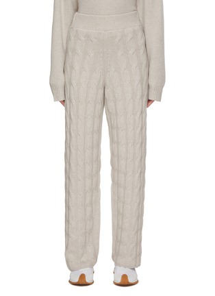 Main View - Click To Enlarge - LE KASHA - Cable Knit Straight Leg pants