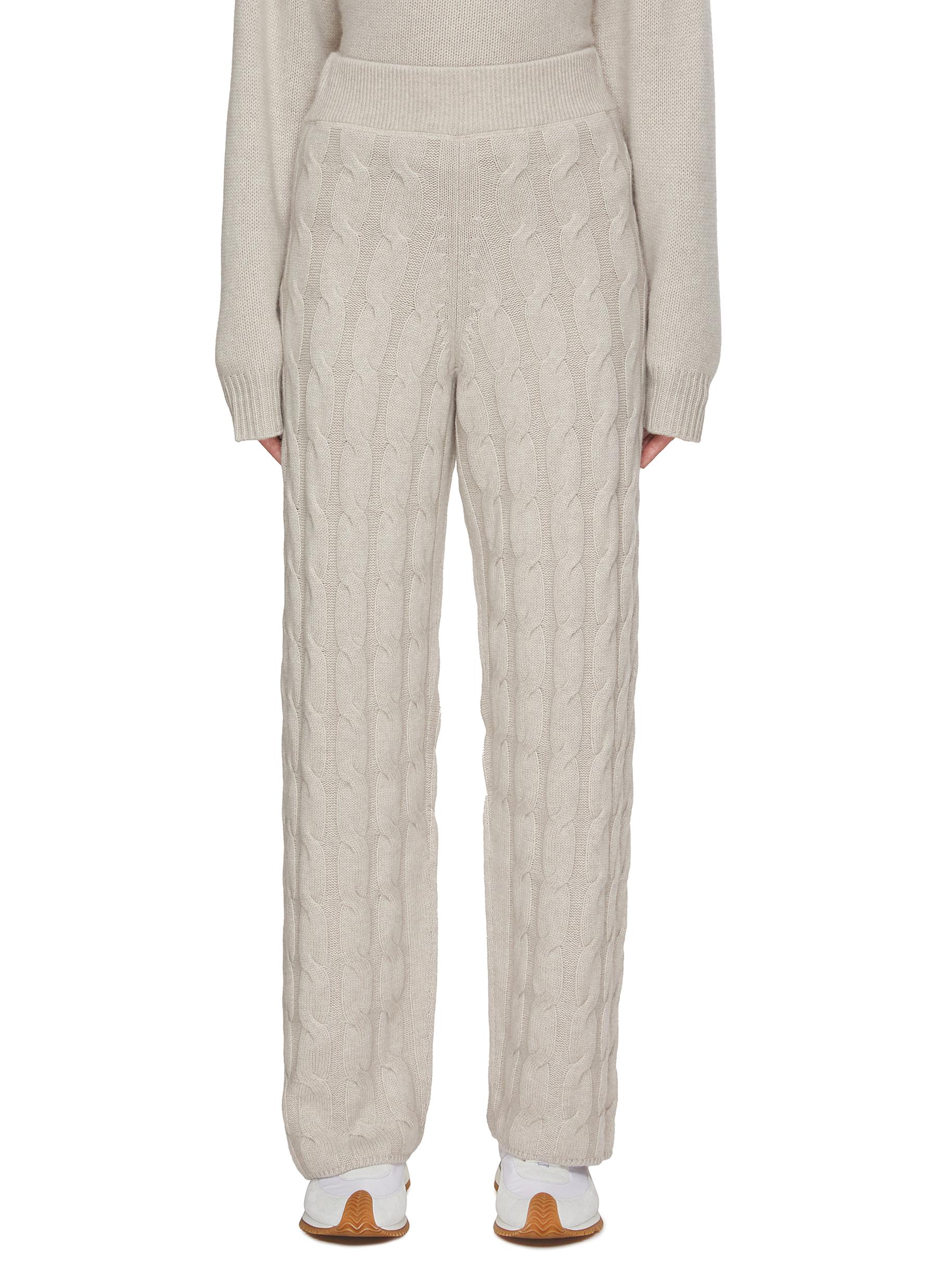 LE KASHA | Cable Knit Straight Leg pants | Women | Lane Crawford