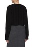 Back View - Click To Enlarge - LE KASHA - Cropped Crewneck Cable Knit Jumper