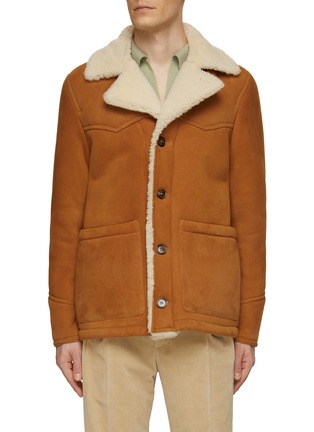 Main View - Click To Enlarge - VALSTAR - Shearling Suede Jacket