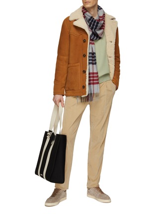 Figure View - Click To Enlarge - VALSTAR - Shearling Suede Jacket