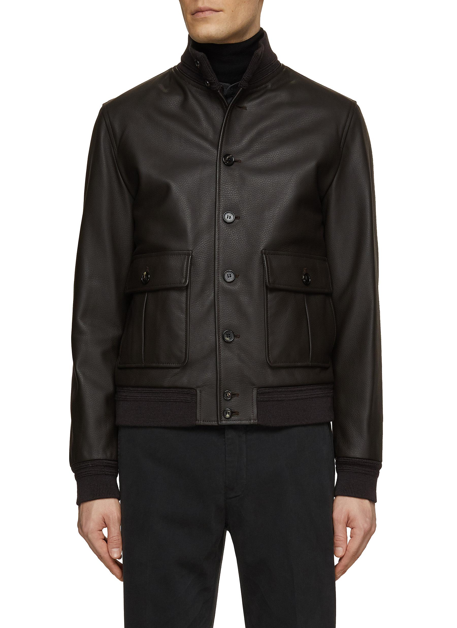Cashmere Lined Leather Jacket