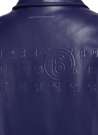  - MM6 MAISON MARGIELA - Logo Embroidered Vegan Leather Sportsjacket