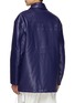 Back View - Click To Enlarge - MM6 MAISON MARGIELA - Logo Embroidered Vegan Leather Sportsjacket