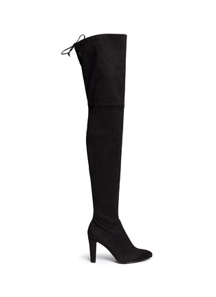 Main View - Click To Enlarge - STUART WEITZMAN - 'All Legs' stretch suede thigh high boots