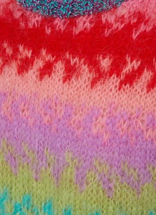  - ROSE CARMINE - Sleeveless Rainbow Mohair Knit Top