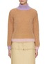 Main View - Click To Enlarge - ROSE CARMINE - Tricolour Mohair Sweater