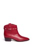 Main View - Click To Enlarge - VALENTINO GARAVANI - 'Rockstud' strap leather cowboy boots