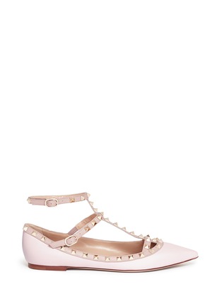 Main View - Click To Enlarge - VALENTINO GARAVANI - 'Rockstud' caged leather flats