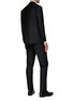 Back View - Click To Enlarge - RING JACKET - Notch Lapel Glitter Stripes Evening Suit
