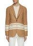 Main View - Click To Enlarge - RING JACKET - Notch Lapel Contrasting Stripe Blazer