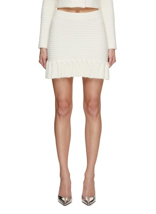 Main View - Click To Enlarge - SELF-PORTRAIT - Sequin Textured Knit Skirt